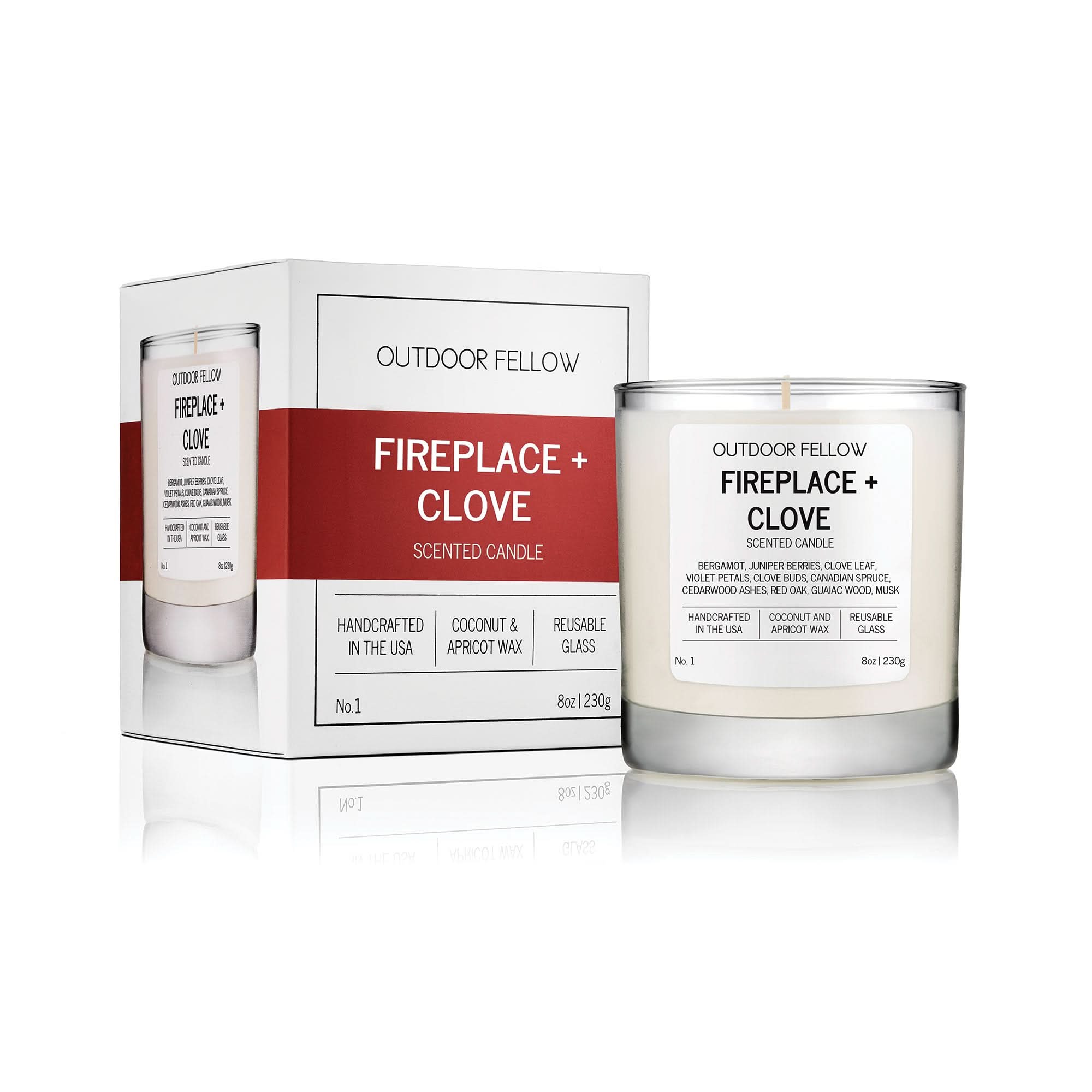 Outdoor Fellow Candles Fireplace and Clove Scented Candle