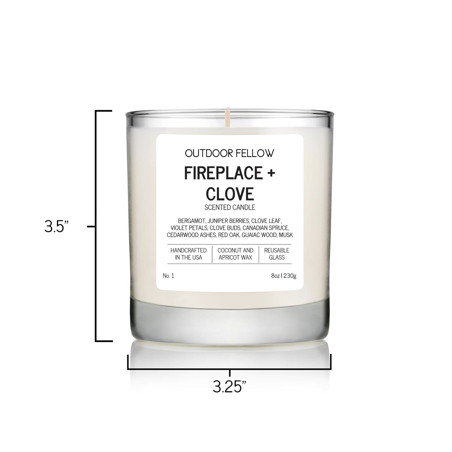 Fireplace and Clove Scented Candle - My American Goods