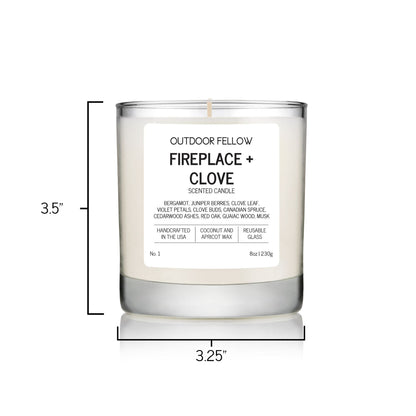 Fireplace and Clove Scented Candle - My American Goods