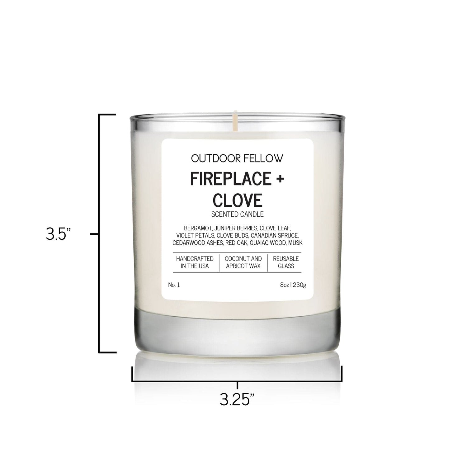 Outdoor Fellow Candles Fireplace and Clove Scented Candle