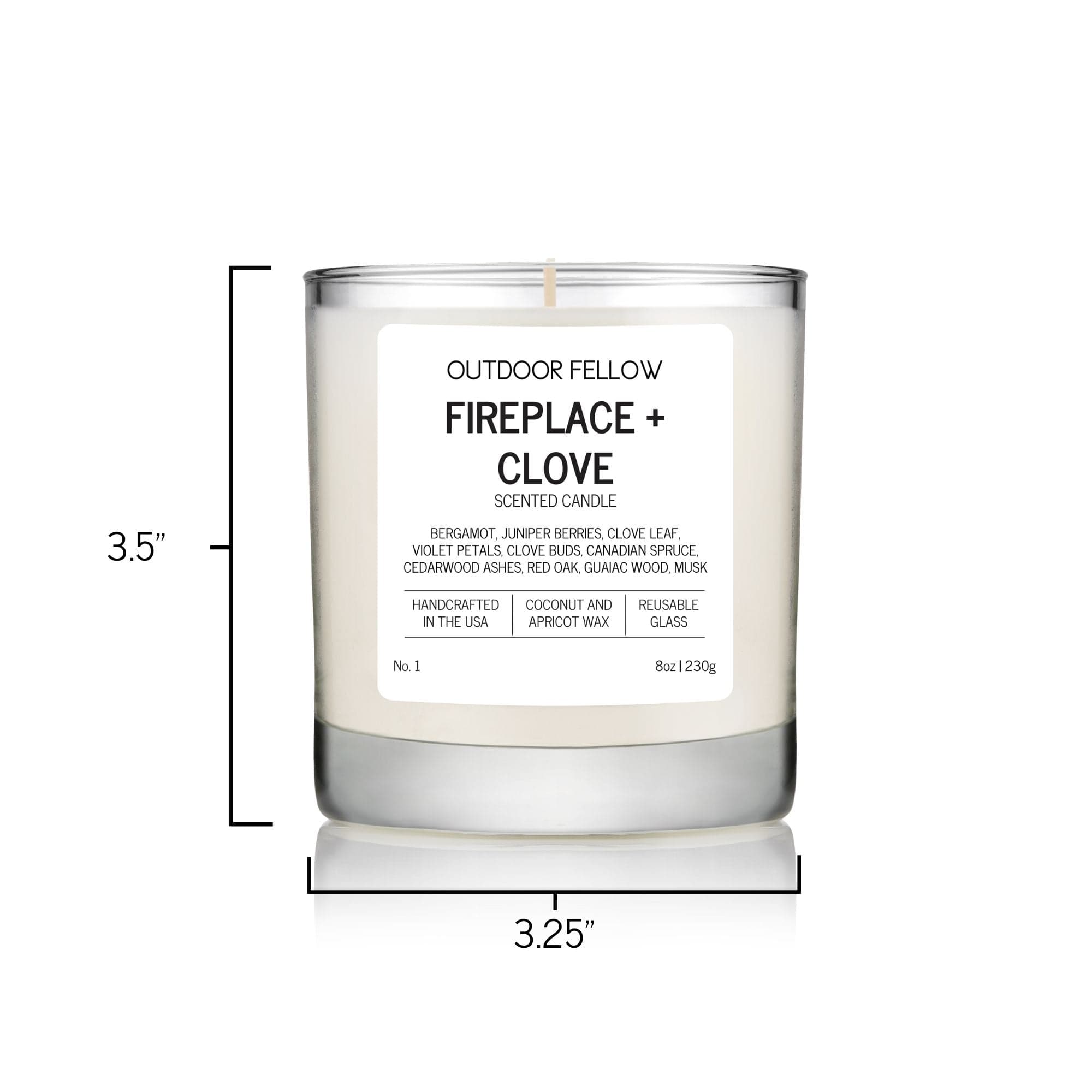 Outdoor Fellow Candles Fireplace and Clove Scented Candle