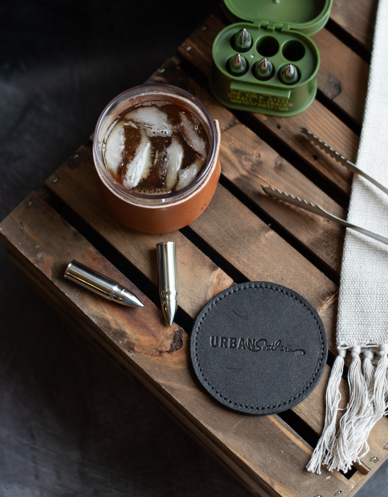 Urban Southern Accessories Leather Coaster