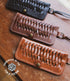 The Local Branch Wallet Caramel Woven Leather Fishtail Wallet - USA Made