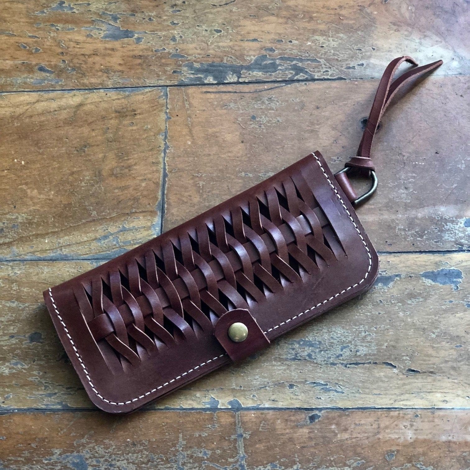 The Local Branch Wallet Woven Leather Fishtail Wallet - USA Made