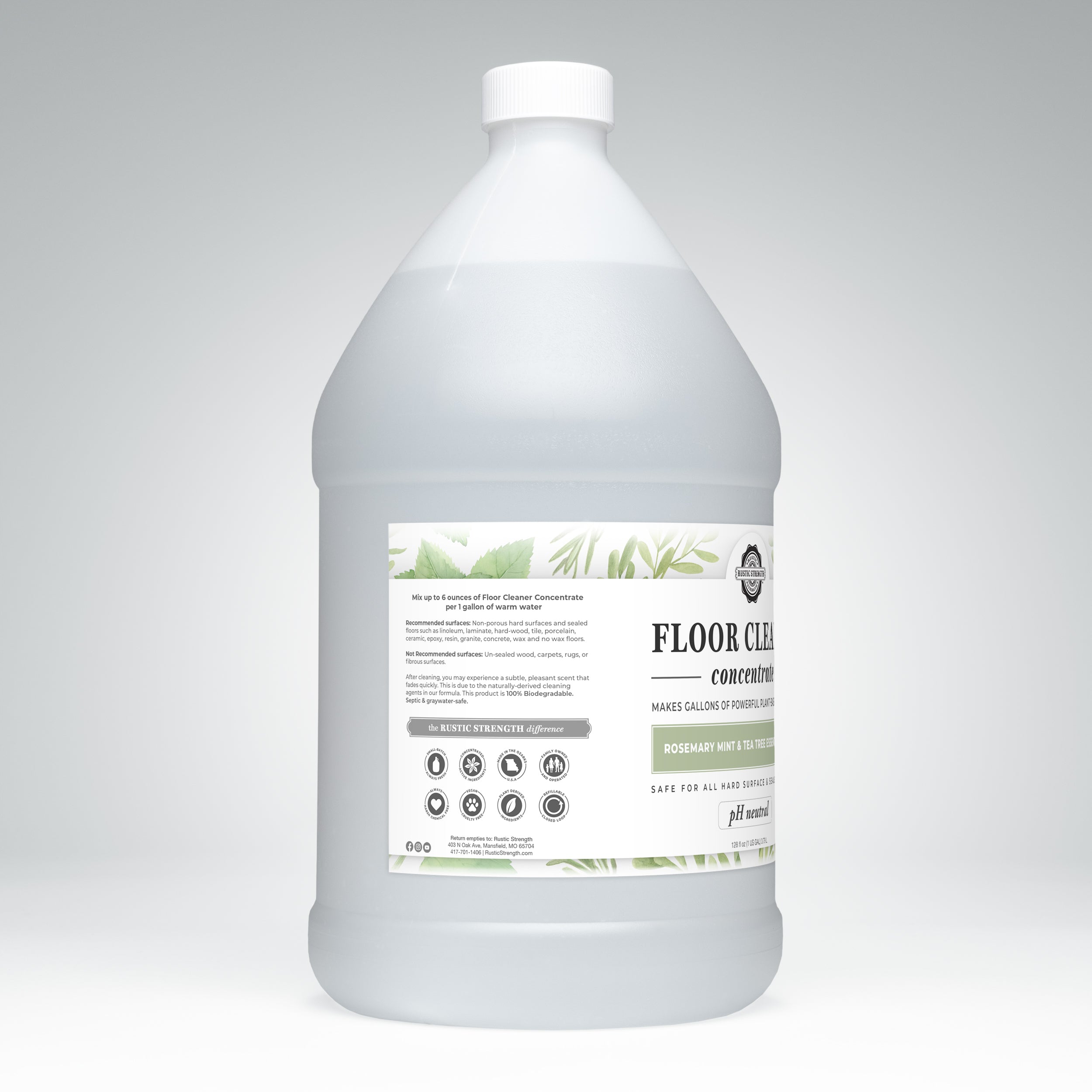Floor Cleaner Concentrate | Rosemary, Mint &amp; Tea Tree