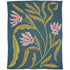 Biquette Throw Blanket BlueGrass in Egyptian Cotton Flora Vision