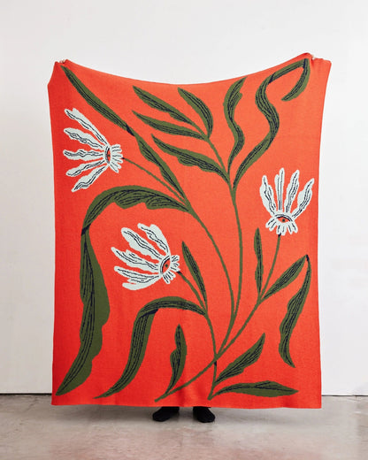 Biquette Throw Blanket Flora Vision