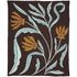 Biquette Throw Blanket Marigold in Merino Wool Flora Vision