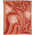 Biquette Throw Blanket Oxblood Lily in Organic Cotton Flora Vision