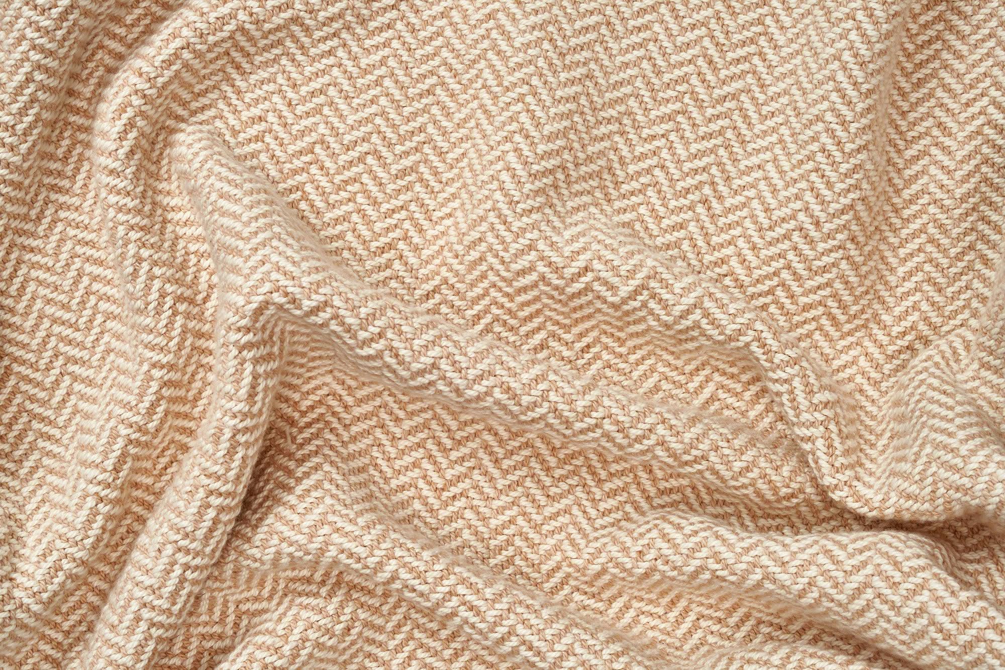 American Blossom Linens Blankets Herringbone Weave Cotton Blanket