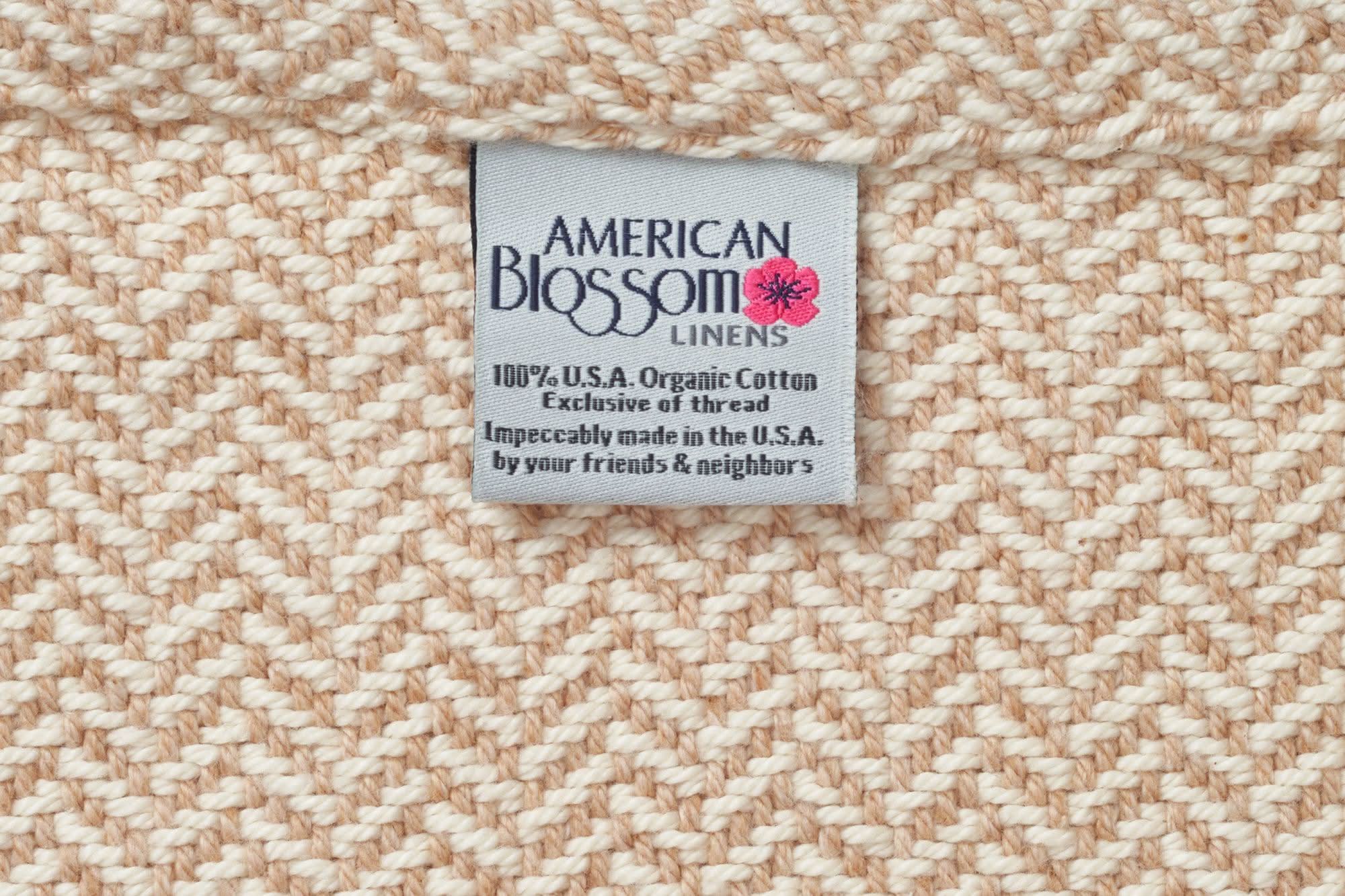 American Blossom Linens Blankets Herringbone Weave Cotton Blanket