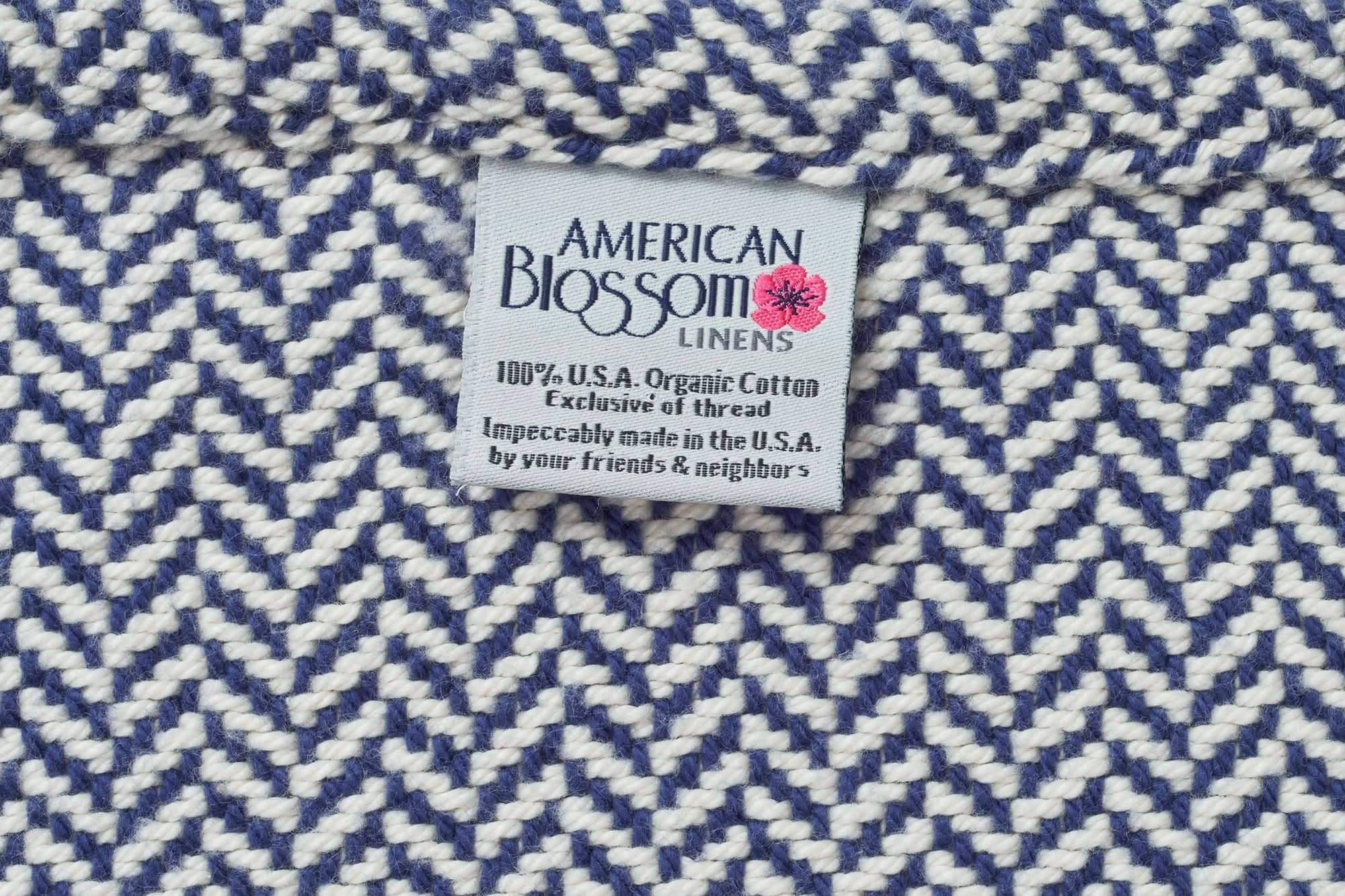 American Blossom Linens Blankets Herringbone Weave Cotton Blanket