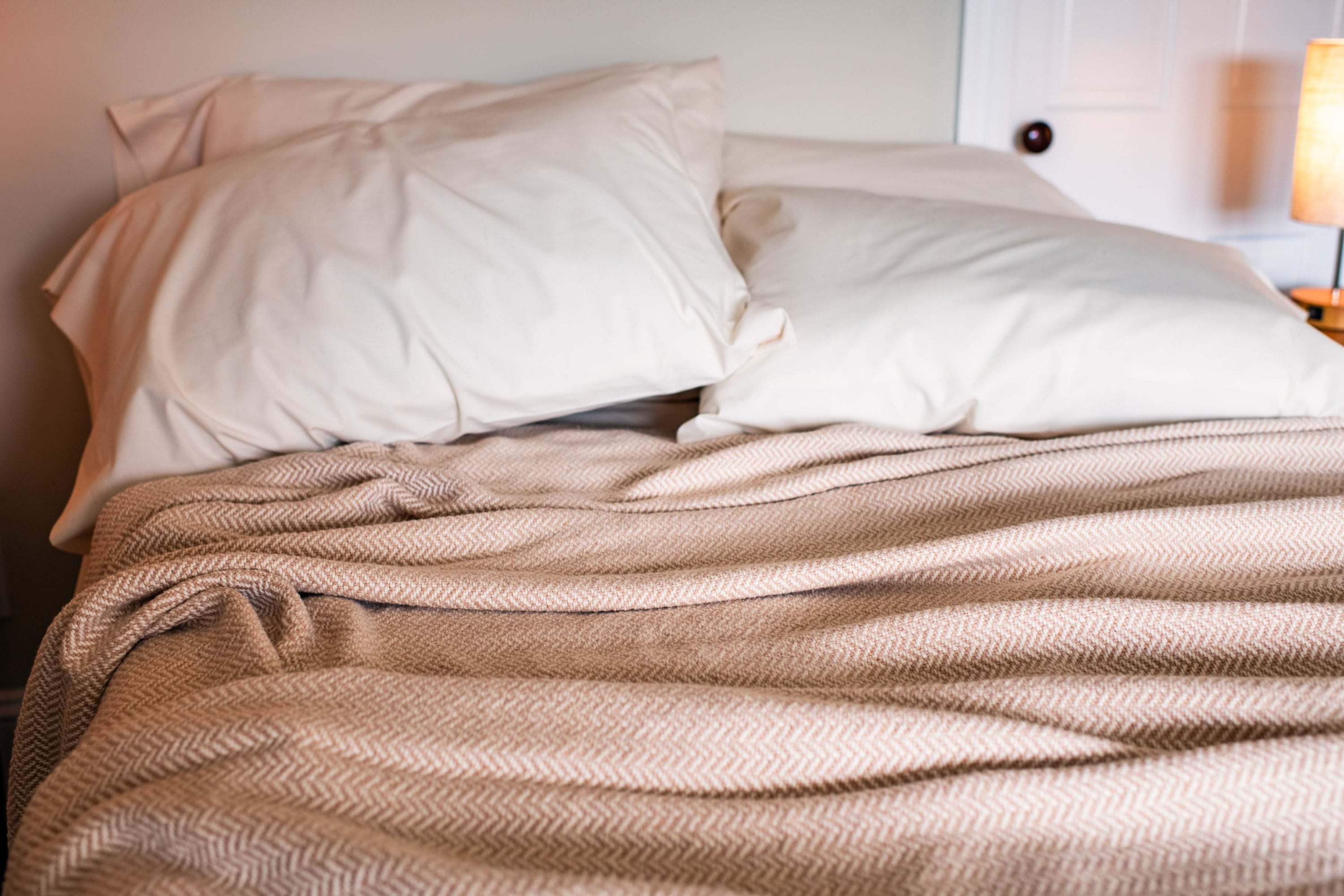 American Blossom Linens Blankets Herringbone Weave Cotton Blanket