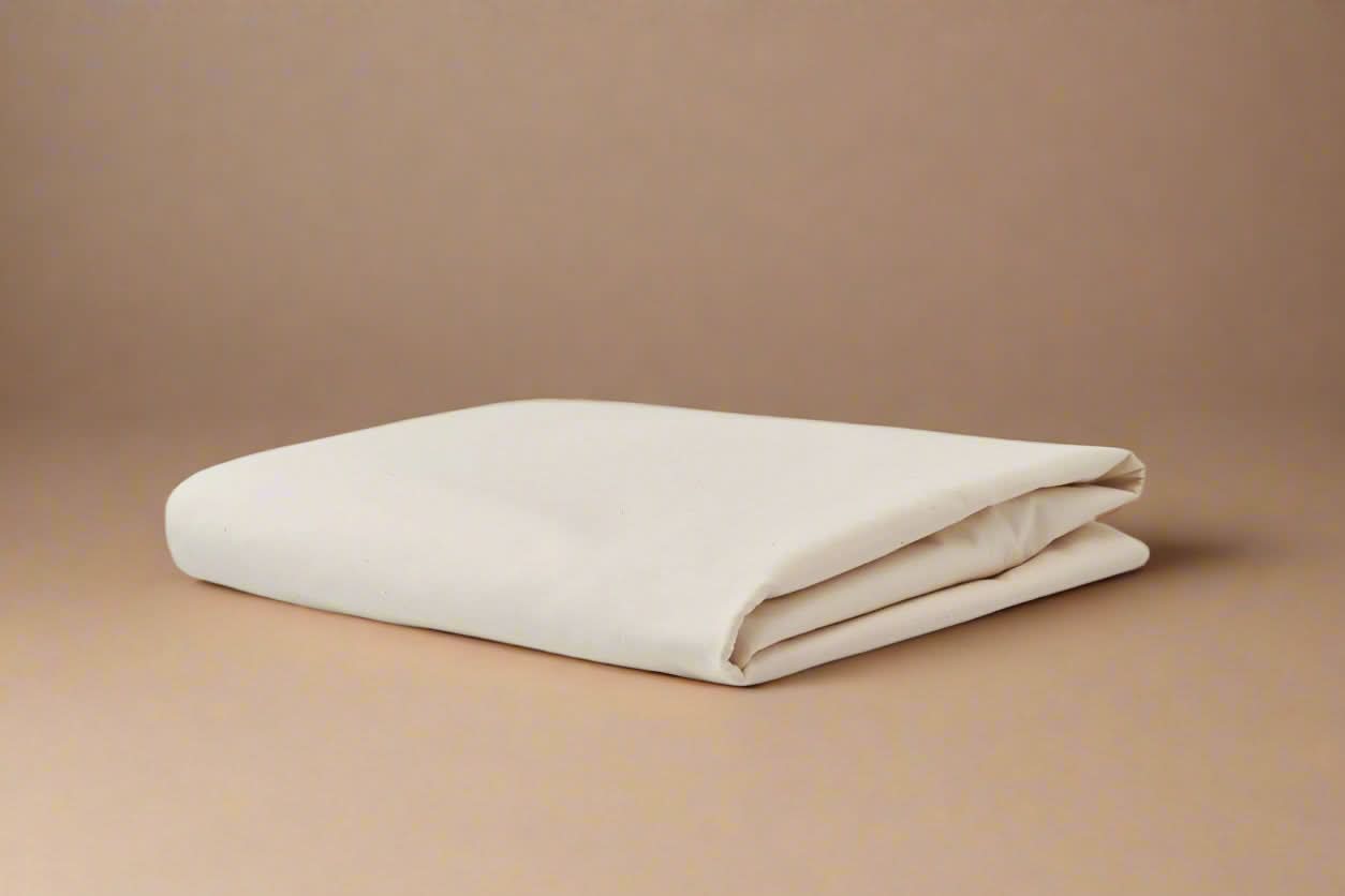 American Blossom Linens Bed Sheets Queen / Natural Cotton Single Fitted Bed Sheet | Separate