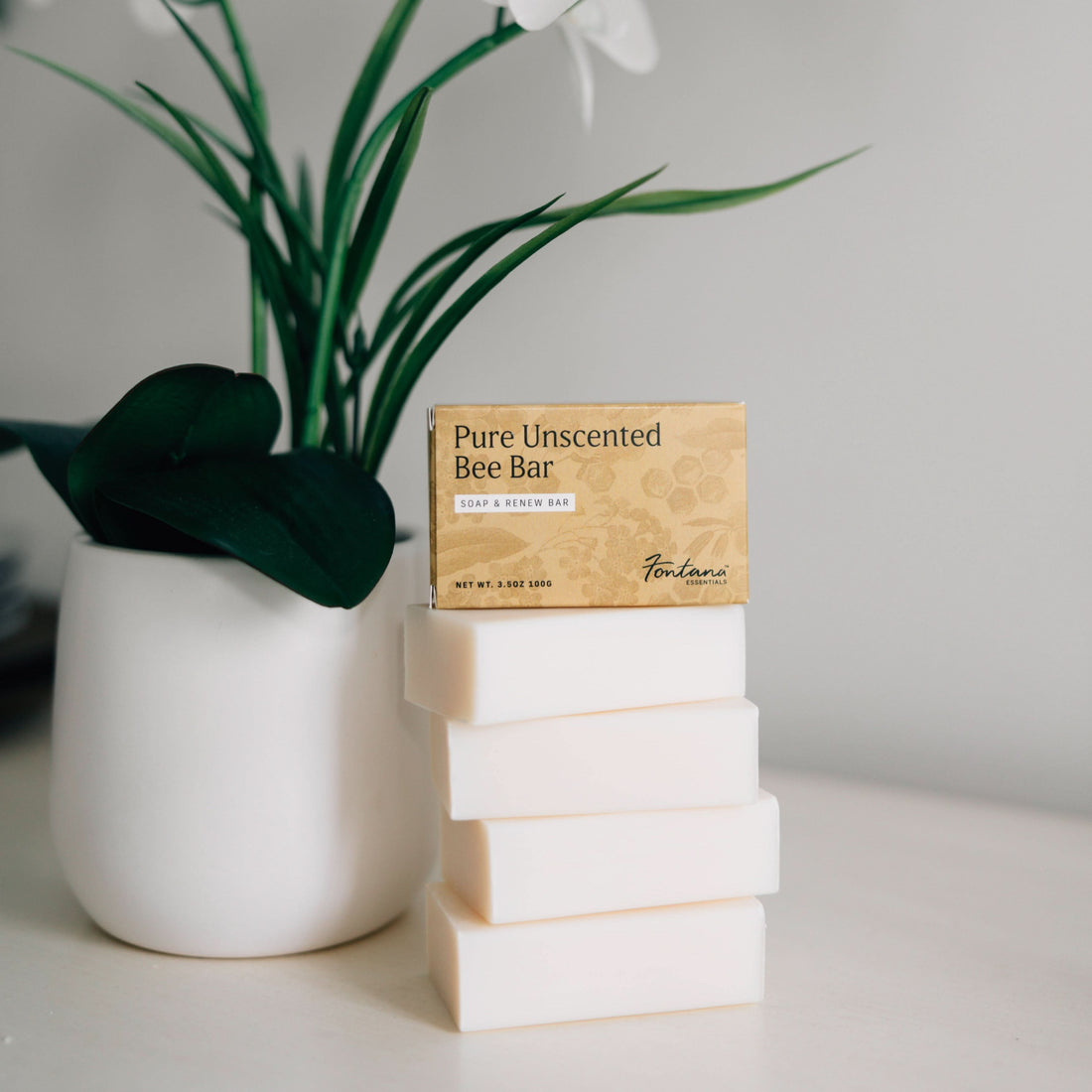 Pure Unscented Bee Bar Soap With Honey - My American Goods