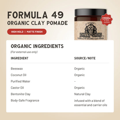Formula 49 - Organic Clay Pomade - My American Goods