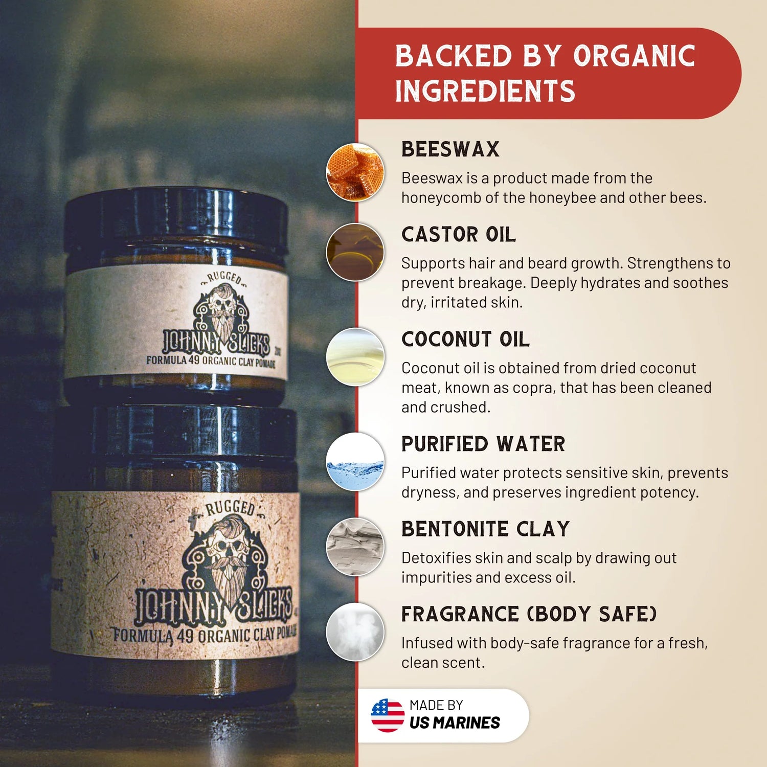 Formula 49 - Organic Clay Pomade - My American Goods