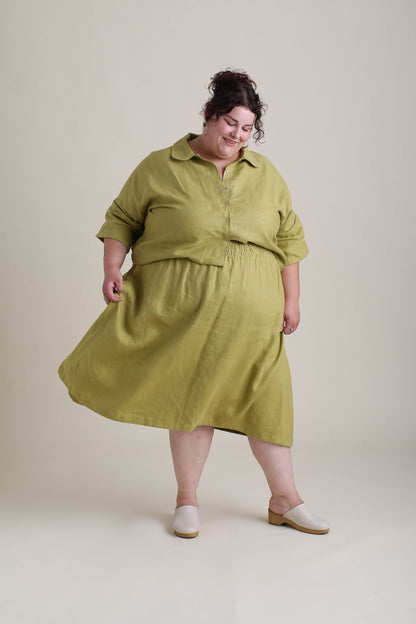 Evening Midi Skirt in Citrus