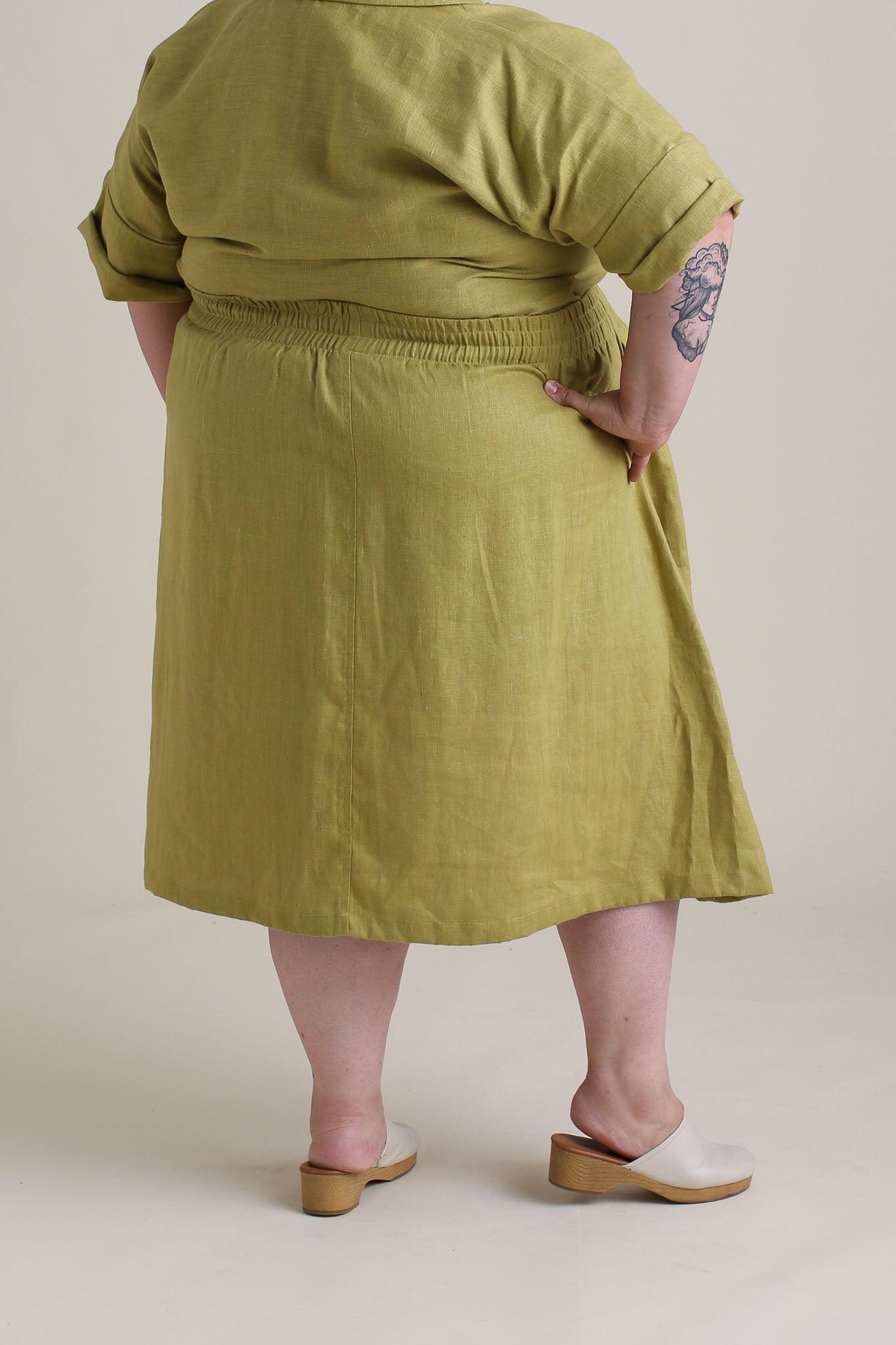 Evening Midi Skirt in Citrus