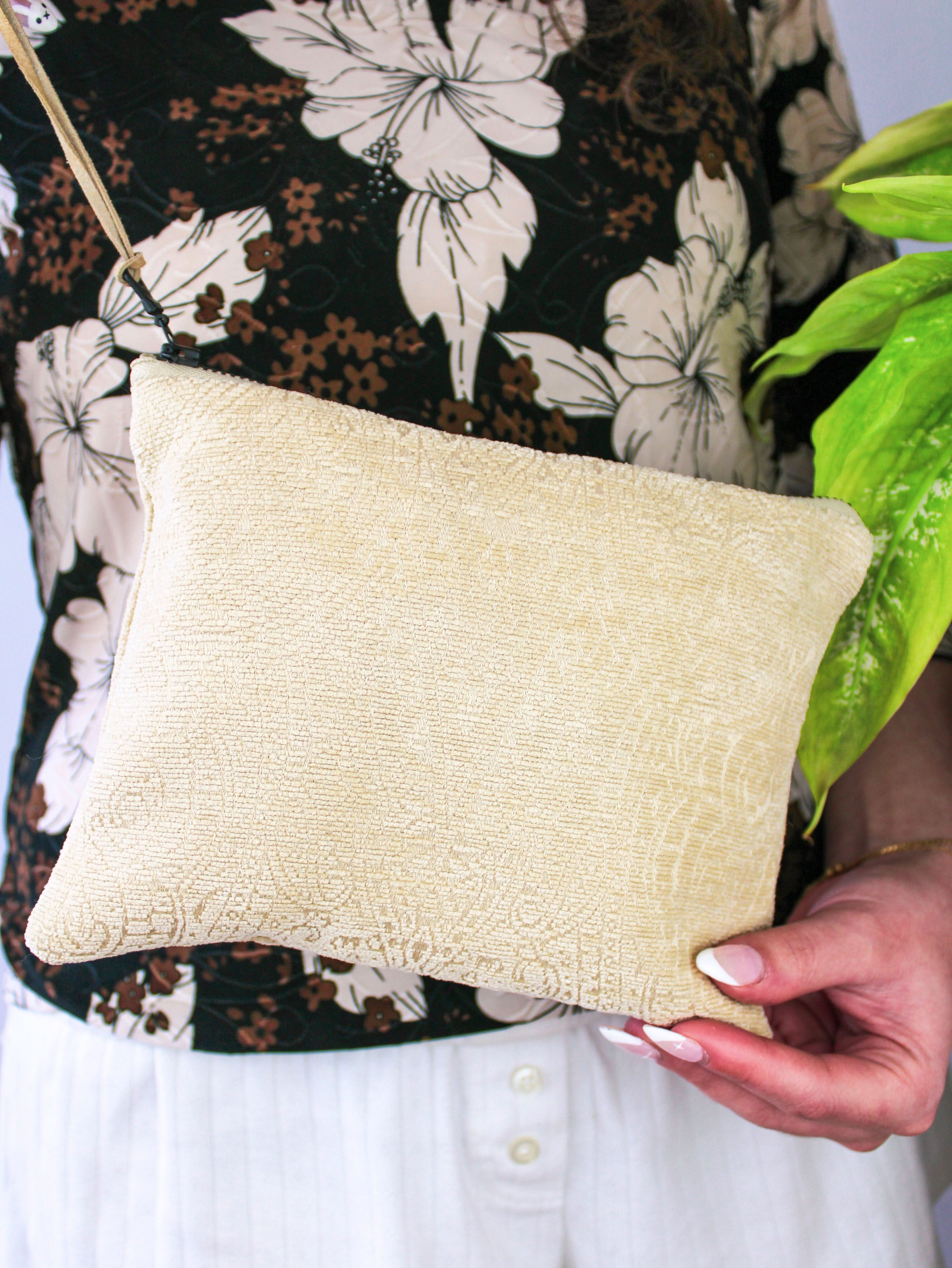 Ash &amp; Rose purse French Chenille Jacquard Clutch