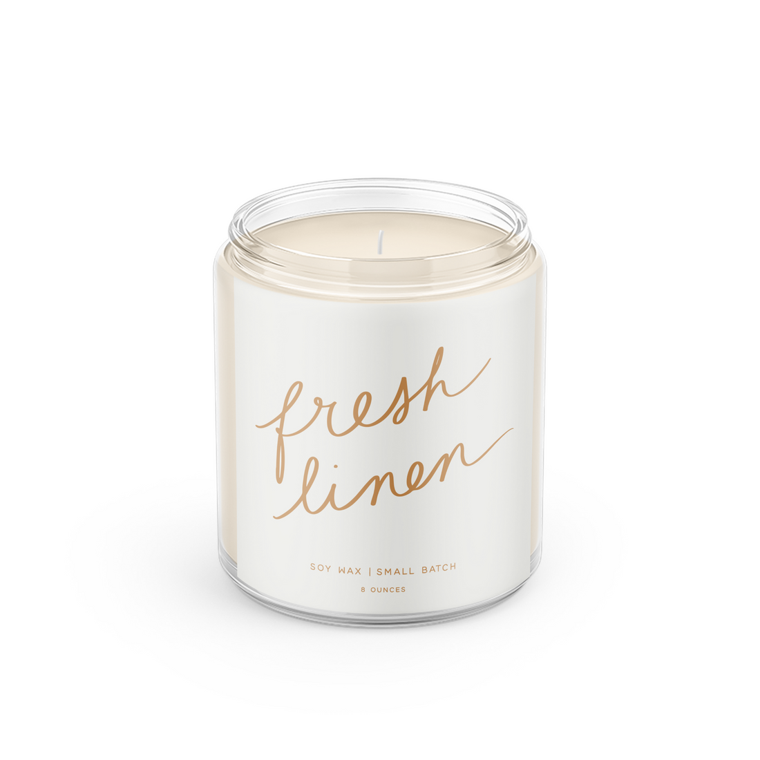 Fresh Linens - 8oz Soy Candle - My American Goods