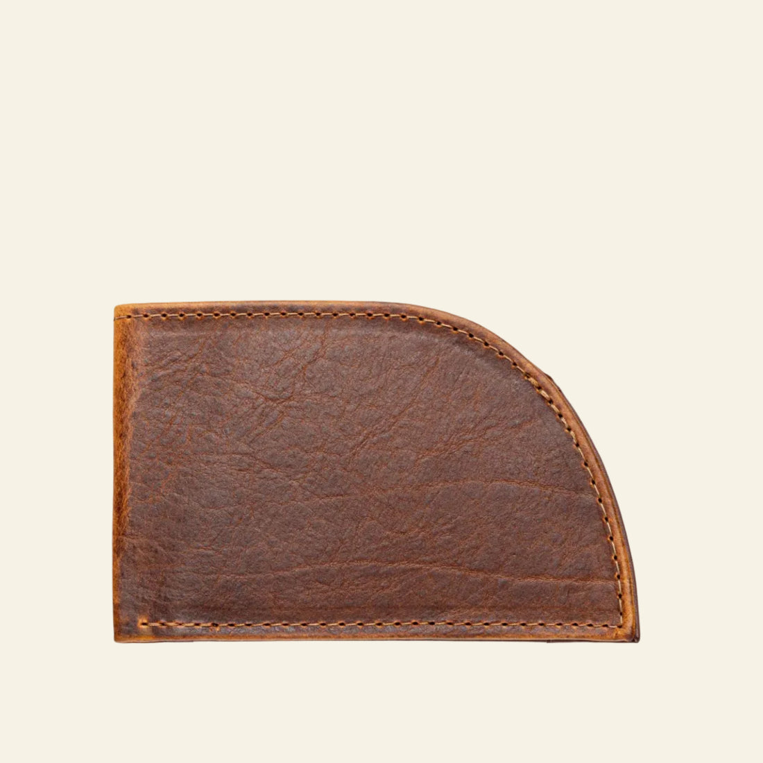 Rogue Industries Wallet 6 Card Slots - Brown Bison American Bison Leather Front Pocket Wallet