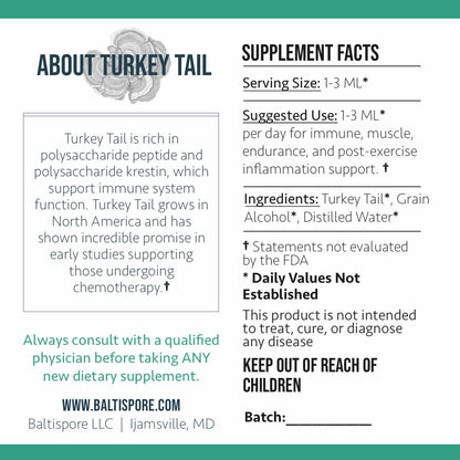 Turkey Tail Mushroom Tincture - My American Goods