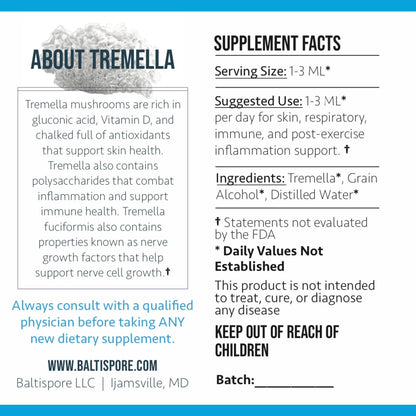 Tremella Mushroom Tincture - My American Goods