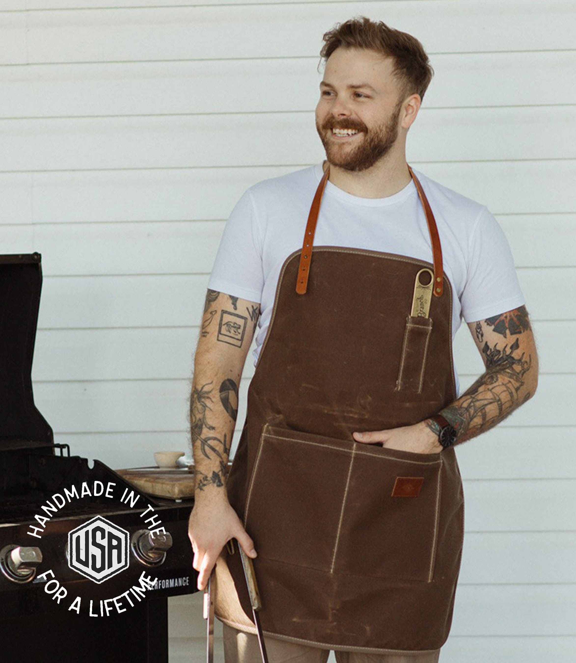 The Local Branch Waxed Canvas Waxed Canvas Apron  - USA Made
