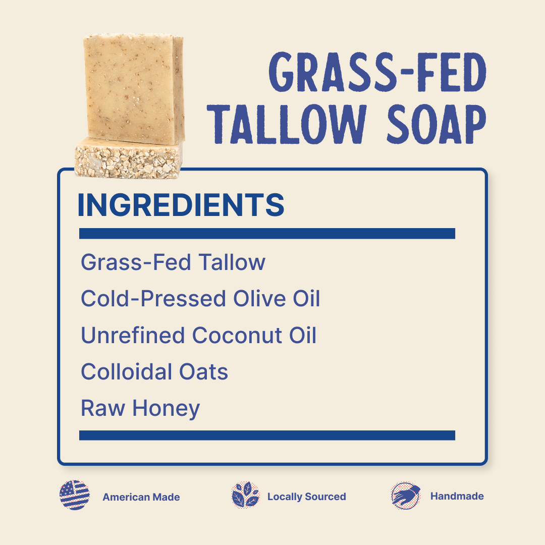 PapaBear Naturals Unscented Papabear Grass-Fed Tallow Soap (2 Pack)