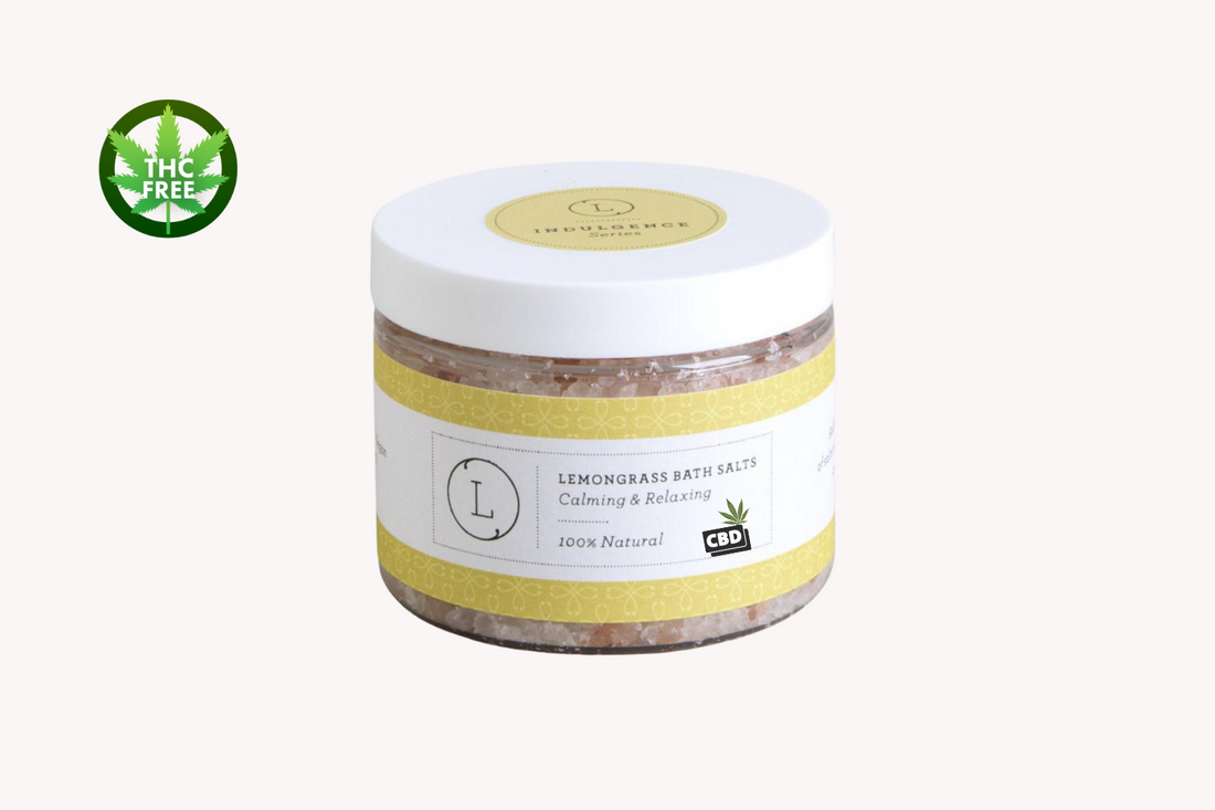 CBD Grapefruit Natural Bath Salt Soak with CBD. Made with Dead sea, Epsom and Himalayan salts (THC free) - My American Goods