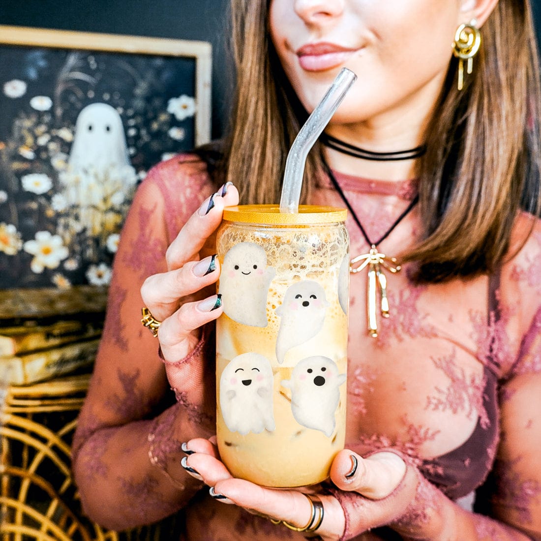 Gia Roma Travel Mug, Coffee Cup, Drinkware Ghostly 20oz