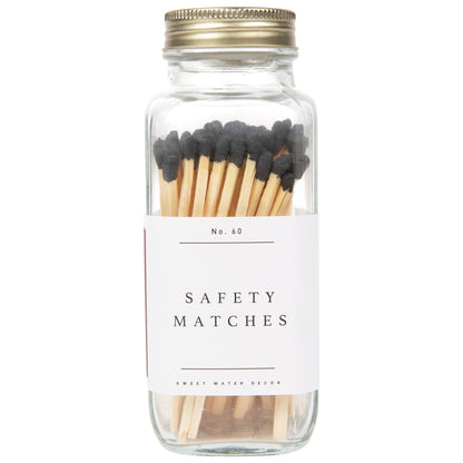 Black Tip Safety Matches - 60 Count, 3.75&quot;