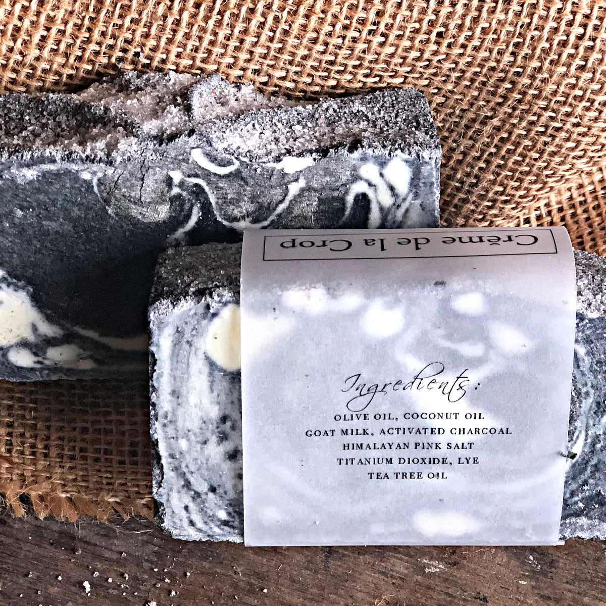 Goats Milk Soap - Tea Tree &amp; Charcoal (Exfoliating)