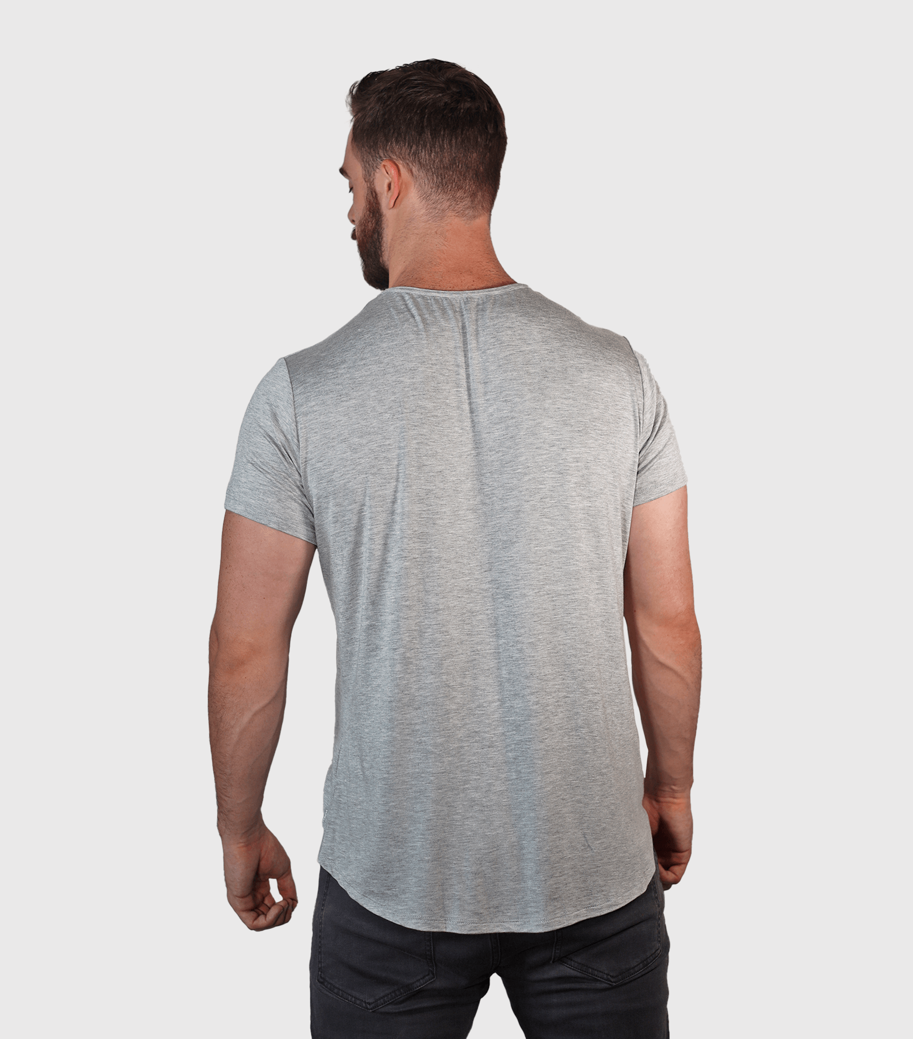 Bamtech Shirt Bamboo Swift Curve-Hem T-Shirt - Heather Grey