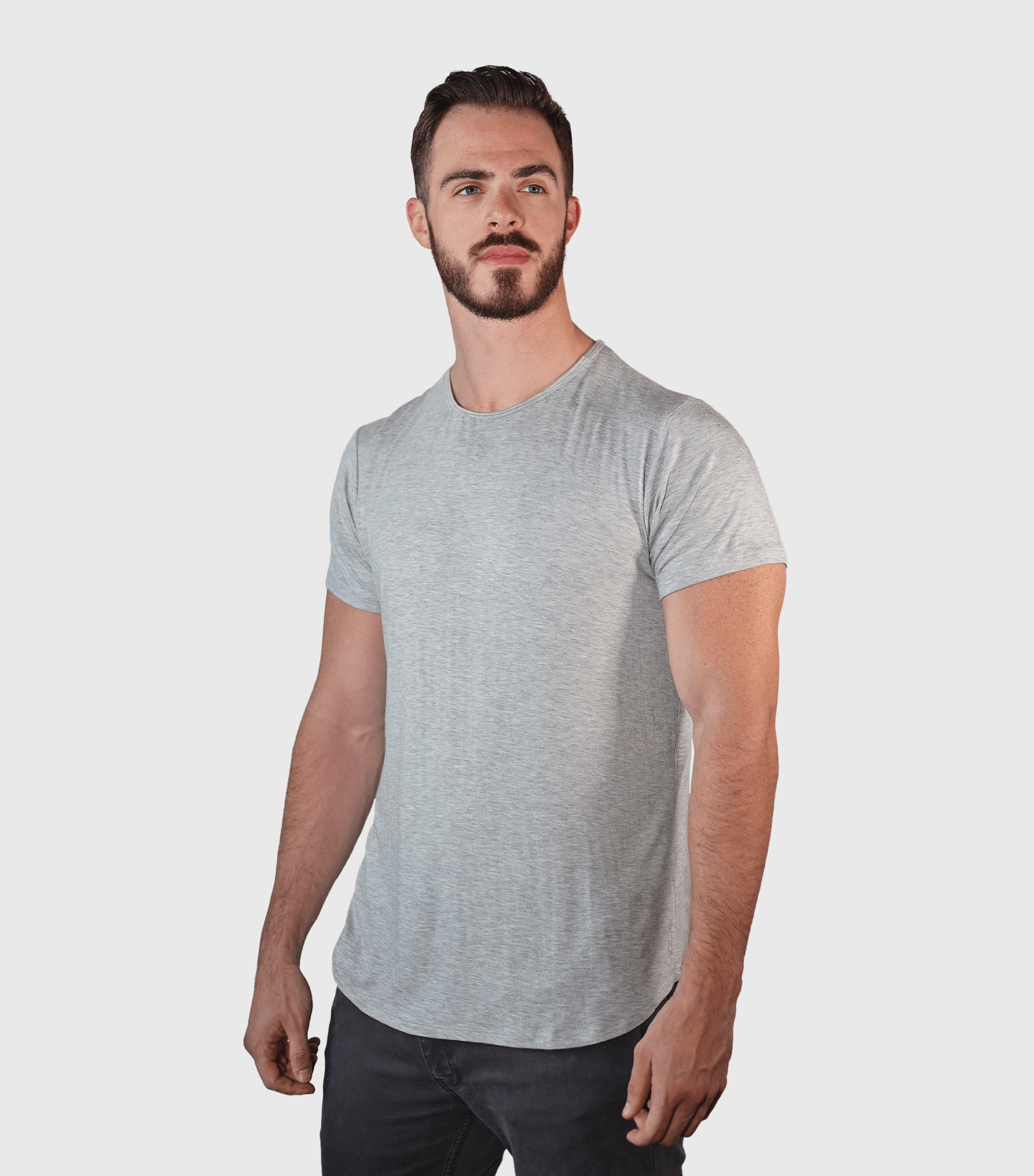 Bamtech Shirt Bamboo Swift Curve-Hem T-Shirt - Heather Grey