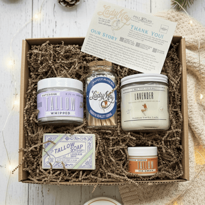 Lavender Tallow "Relax" Premium Quality All Natural Gift Box by The Lady May