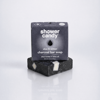 SHOWER CANDY Aloe &amp; Ember Charcoal Bar Soap
