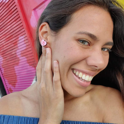 Self Love Candy Heart Studs