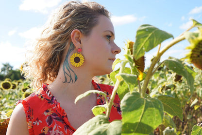 Sunflower Dangle Earrings