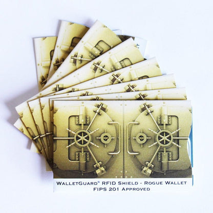 Rogue Industries RFID Sleeve Gold Vault - 10 Credit Card Sleeves Pack RFID Blocking Credit Card Sleeves - Gold Vault