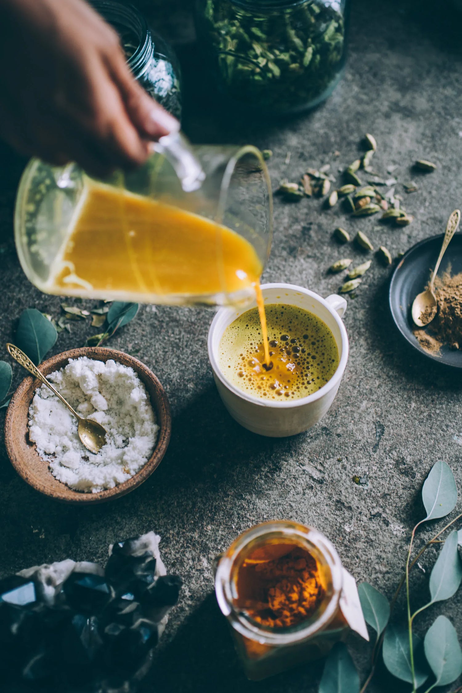 Anima Mundi Tea &amp; Infusions GOLDEN MOON MILK | Blue Lotus Vanilla