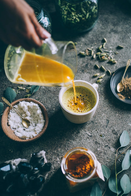 Anima Mundi Tea &amp; Infusions GOLDEN MOON MILK | Blue Lotus Vanilla