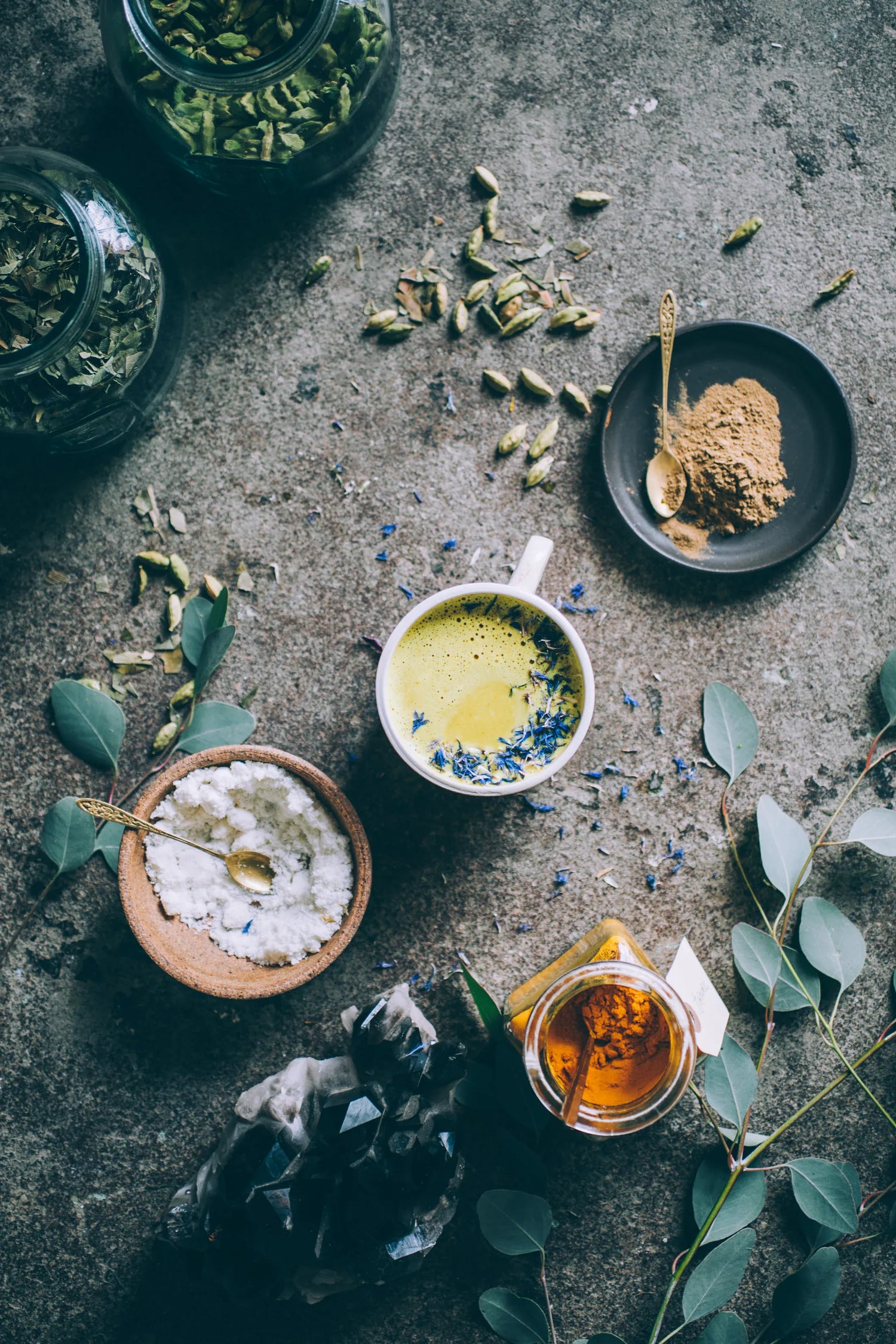 Anima Mundi Tea &amp; Infusions GOLDEN MOON MILK | Blue Lotus Vanilla