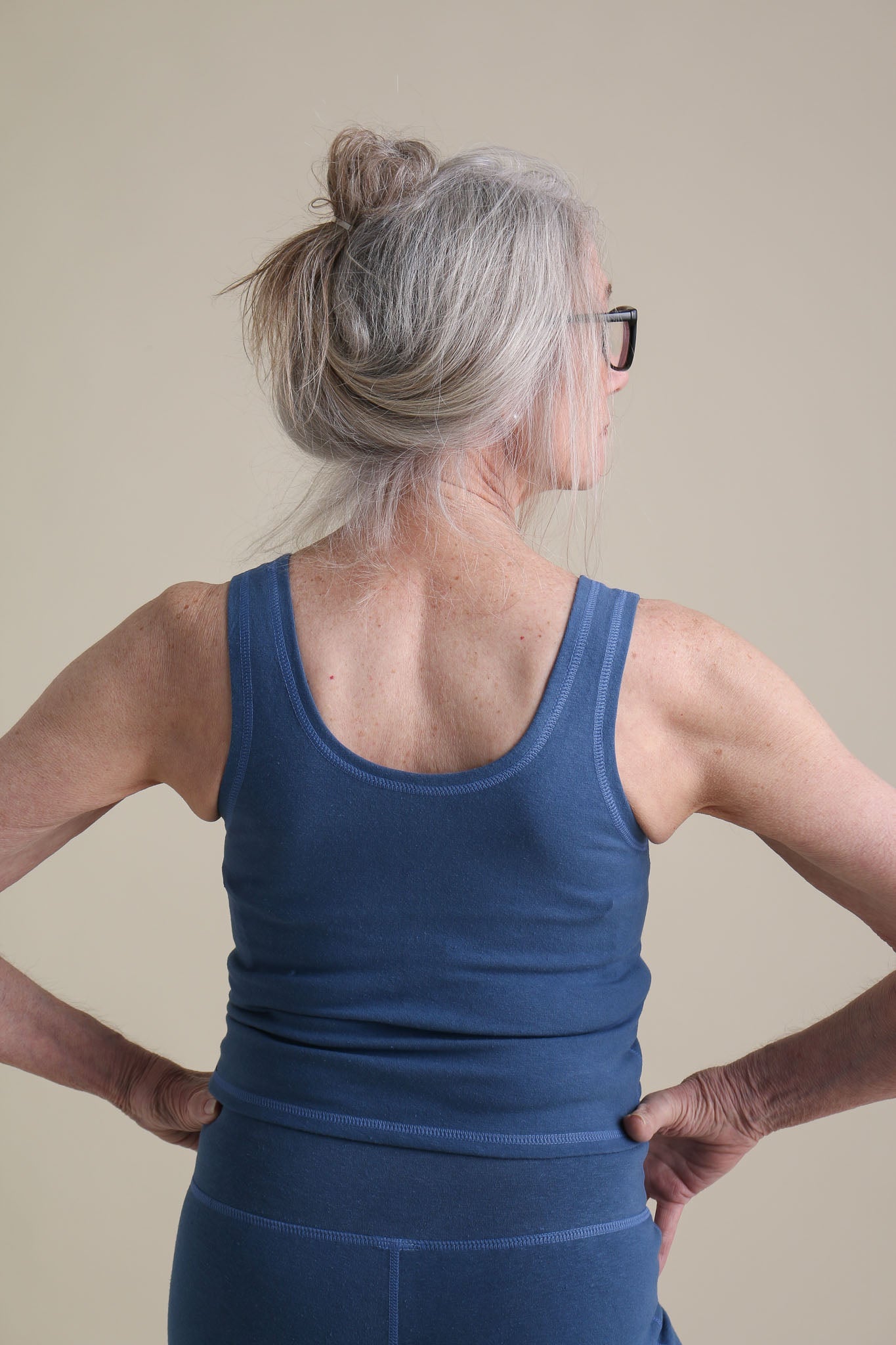 Crop Tank in Azure