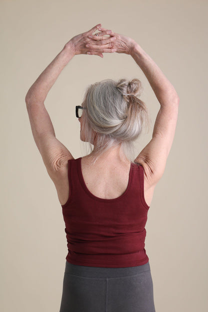 Crop Tank in Cranberry