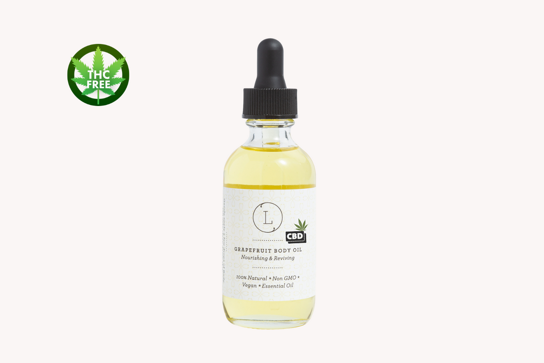 CBD Natural Body Oil with CBD, Grapefruit Moisturizing Body Oil (THC free) - My American Goods