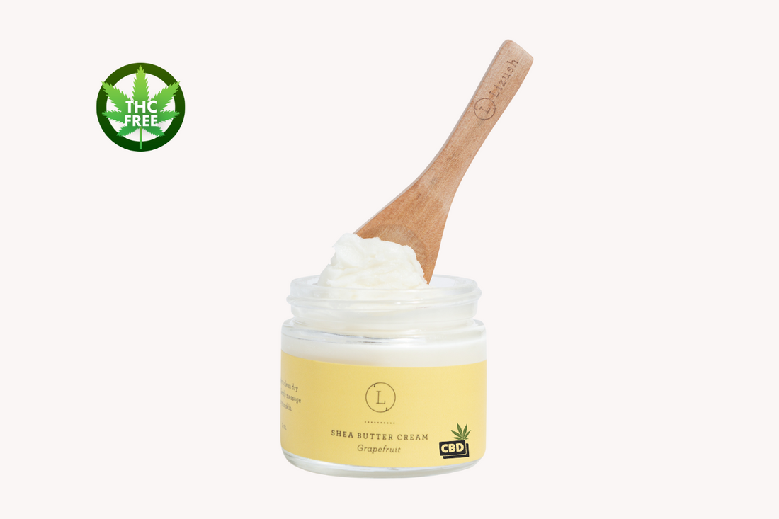 CBD Grapefruit Shea Butter Body Cream with CBD, Shea Body Lotion (THC free) - My American Goods