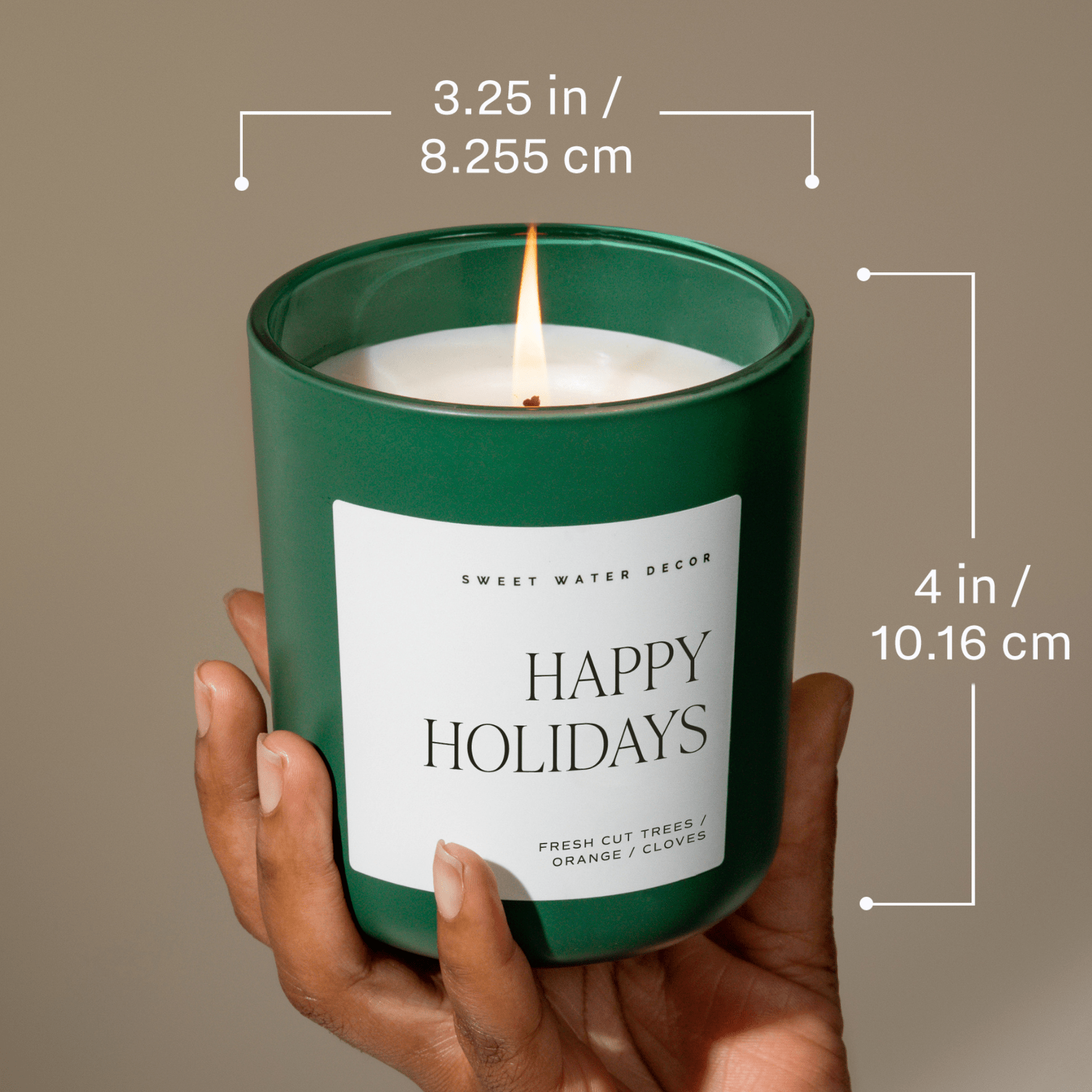 English Meadow Soy Candle - Green Matte Jar - 15 oz (Wildflowers and Salt) - My American Goods