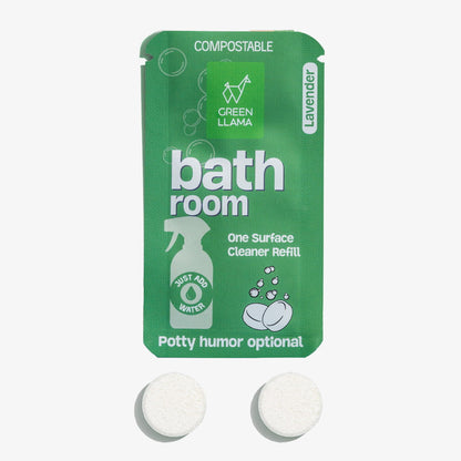 Bathroom Spray Glass Bottle Cleaning Kit with Lavender - My American Goods